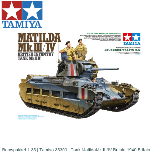 humor campus Veilig Bouwpakket 1:35 | Tamiya 35300 | Tank MatildaMk.III/IV Britain 1940 Britain