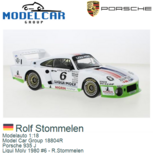 Modelauto 1:18 | Model Car Group 18804R | Porsche 935 J | Liqui Moly 1980 #6 - R.Stommelen