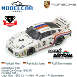 Modelauto 1:18 | Model Car Group 18803R | Porsche 935 J | Liqui Moly 1980 #2 - V.Merl - R.Joest - R.Stommelen