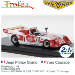 Modelauto 1:43 | Trofeu DSN-121 | Chevron B36 BMW Gr.6 S2.0 1980 #20 - J.Grand - Y.Courage