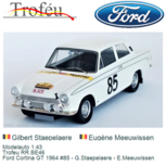 Modelauto 1:43 | Trofeu RR.BE46 | Ford Cortina GT 1964 #85 - G.Staepelaere - E.Meeuwissen 