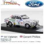 Modelauto 1:43 | Trofeu RR.FI27 | Ford Motor Co. Ltd. Escort RS 1600 Mk.I 1975 #11 - A.Vatanen - G.Phillips