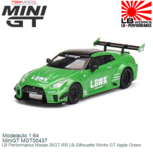 Modelauto 1:64 | MiniGT MGT00437 | LB Performance Nissan 35GT-RR LB-Silhouette Works GT Apple Green
