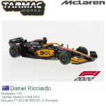 Modelauto 1:64 | Tarmac Works G-F041-DR3 | McLaren F1 MCL36 2022 #3 - D.Ricciardo