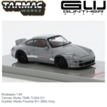 Modelauto 1:64 | Tarmac Works T64R-TL054-GY | Gunther Werks Porsche 911 (993) Grey
