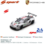 Modelauto 1:18 | Spark 18S819 | Porsche GT Team 911 RSR-19 2022 #92 - L.Vanthoor - M.Christensen - K.Estre