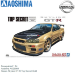 Bouwpakket 1:24 | Aoshima AO05984 | Nissan Skyline GT-R Top Secret Gold