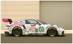 Modelauto 1:64 | Spark 64S076 | Porsche 911 GT3 R (992) LMGT3 | Iron Dames 2025 #85 - S.Bovy - R.Frey - C.Martin