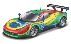 Product 1:43 | Bburago 18-36305G | Ferrari 458 Italia GT3 | Via Italia Racing 2015 #64 - F.Longo - D.Serra - M.Gomes - A.Bertol