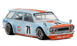 Product 1:64 | Kaido House KHMG302 | Kaido House Datsun 510 Wagon Gulf Blue and Orange 1969 #71