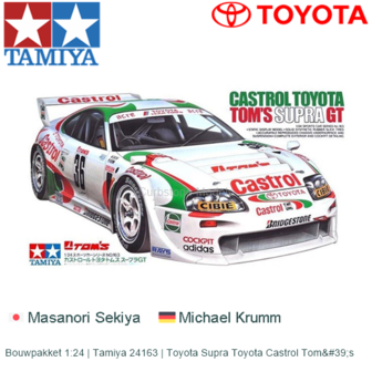 Bouwpakket 1:24 | Tamiya 24163 | Toyota Supra Toyota Castrol Tom&#039;s