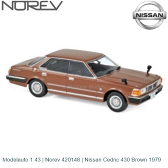 Modelauto 1:43 | Norev 420148 | Nissan Cedric 430 Brown 1979