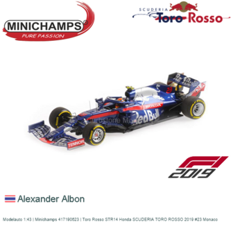 Modelauto 1:43 | Minichamps 417190623 | Toro Rosso STR14 Honda SCUDERIA TORO ROSSO 2019 #23 Monaco