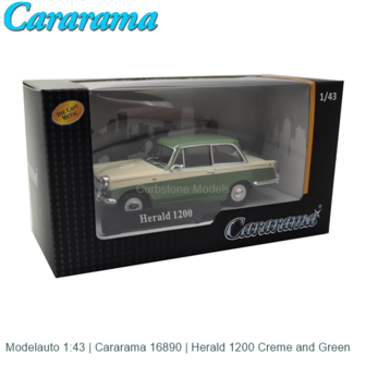 Modelauto 1:43 | Cararama 16890 | Herald 1200 Creme and Green