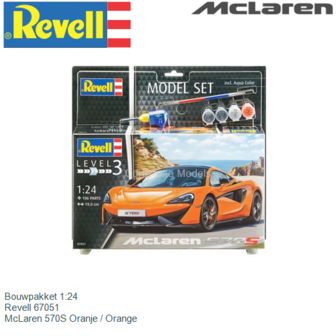 Bouwpakket 1:24 | Revell 67051 | McLaren 570S Oranje / Orange