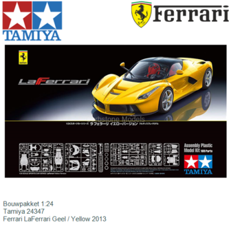 Bouwpakket 1:24 | Tamiya 24347 | Ferrari LaFerrari Geel / Yellow 2013
