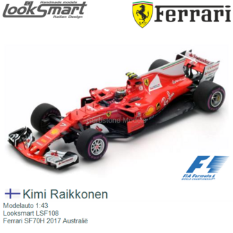 Modelauto 1:43 | Looksmart LSF108 | Ferrari SF70H 2017 Australi&euml;