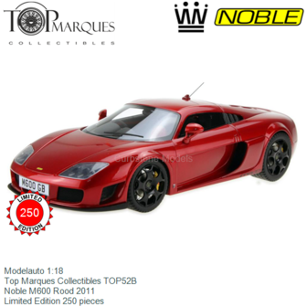 Modelauto 1:18 | Top Marques Collectibles TOP52B | Noble M600 Rood 2011