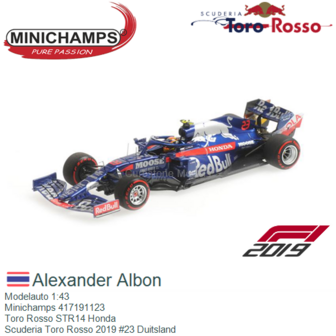 Modelauto 1:43 | Minichamps 417191123 | Toro Rosso STR14 Honda | Scuderia Toro Rosso 2019 #23 Duitsland