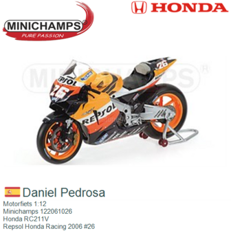 Motorfiets 1:12 | Minichamps 122061026 | Honda RC211V | Repsol Honda Racing 2006 #26