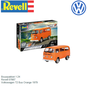 Bouwpakket 1:24 | Revell 07667 | Volkswagen T2 Bus Orange 1979