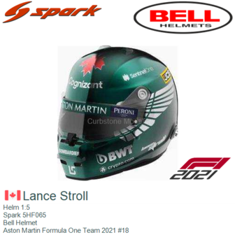 Helm 1:5 | Spark 5HF065 | Bell Helmet | Aston Martin Formula One Team 2021 #18