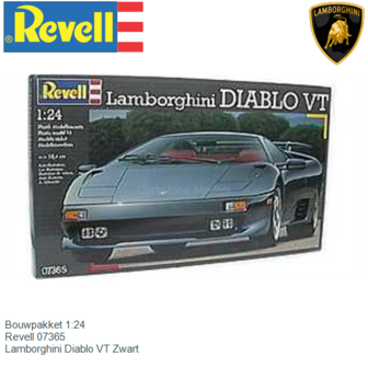 Bouwpakket 1:24 | Revell 07365 | Lamborghini Diablo VT Zwart