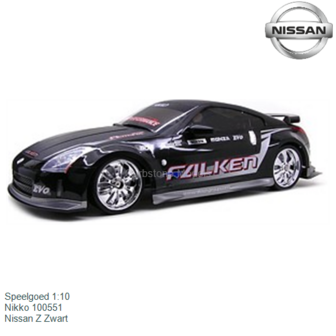Speelgoed 1:10 | Nikko 100551 | Nissan Z Zwart