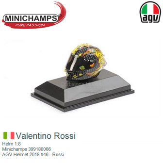 Helm 1:8 | Minichamps 399180066 | AGV Helmet 2018 #46 - Rossi