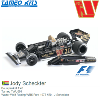 Bouwpakket 1:43 | Tameo TWU001 | Walter Wolf Racing WR5 Ford 1978 #20 - J.Scheckter