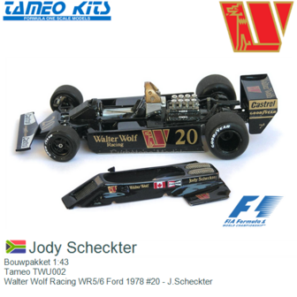 Bouwpakket 1:43 | Tameo TWU002 | Walter Wolf Racing WR5/6 Ford 1978 #20 - J.Scheckter