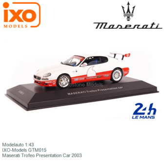 Modelauto 1:43 | IXO-Models GTM015 | Maserati Trofeo Presentation Car 2003
