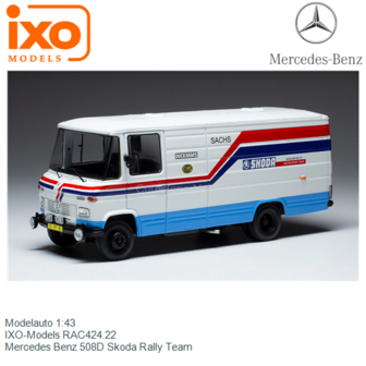 Modelauto 1:43 | IXO-Models RAC424.22 | Mercedes Benz 508D Skoda Rally Team
