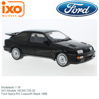 Modelauto 1:18 | IXO-Models 18CMC120.22 | Ford Sierra RS Cosworth Black 1988
