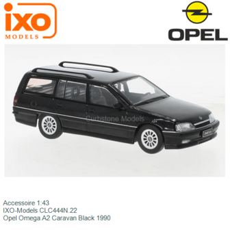 Accessoire 1:43 | IXO-Models CLC444N.22 | Opel Omega A2 Caravan Black 1990