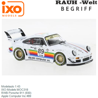 Modelauto 1:43 | IXO-Models MOC318 | RWB Porsche 911 (930) | Apple Computer Inc #89