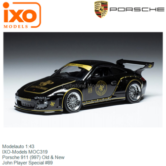 Modelauto 1:43 | IXO-Models MOC319 | Porsche 911 (997) Old &amp; New | John Player Special #89