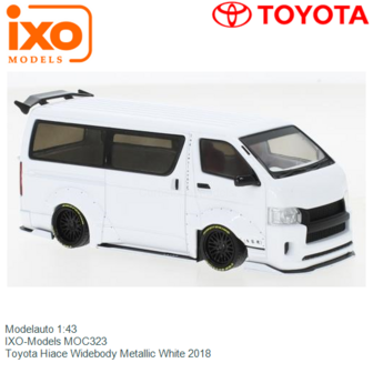 Modelauto 1:43 | IXO-Models MOC323 | Toyota Hiace Widebody Metallic White 2018