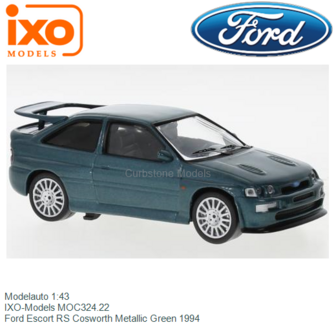Modelauto 1:43 | IXO-Models MOC324.22 | Ford Escort RS Cosworth Metallic Green 1994