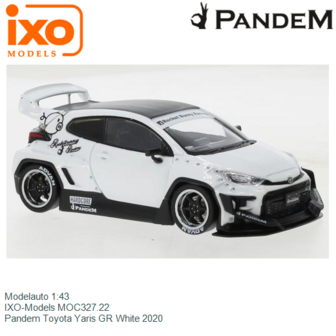 Modelauto 1:43 | IXO-Models MOC327.22 | Pandem Toyota Yaris GR White 2020