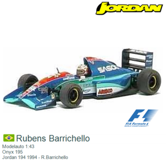 Modelauto 1:43 | Onyx 195 | Jordan 194 1994 - R.Barrichello