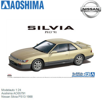 Modelauto 1:24 | Aoshima AO05791 | Nissan Silvia PS13 1988