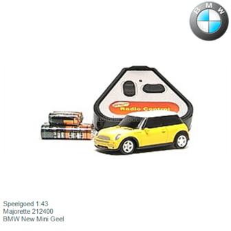 Speelgoed 1:43 | Majorette 212400 | BMW New Mini Geel