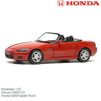 Modelauto 1:42 | Edocar 018007-03 | Honda S2000 Spider Rood