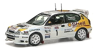 Modelauto 1:43 | Skid SKM99020 | Toyota Corolla | Shell 1998 #1 - P.Hagstr&ouml;m - T.Gardemeister