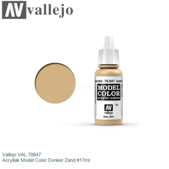  | Vallejo VAL 70847 | Acryllak Model Color Donker Zand #17ml