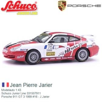 Modelauto 1:43 | Schuco Junior Line 331507911 | Porsche 911 GT 3 1999 #16 - J.Jarier