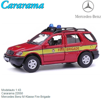 Modelauto 1:43 | Cararama 22050 | Mercedes Benz M Klasse Fire Brigade