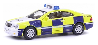 Modelauto 1:43 | Cararama 22044 | Mercedes Benz CLK Coupe Wit / Geel / Blauw