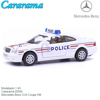 Modelauto 1:43 | Cararama 22045 | Mercedes Benz CLK Coupe Wit